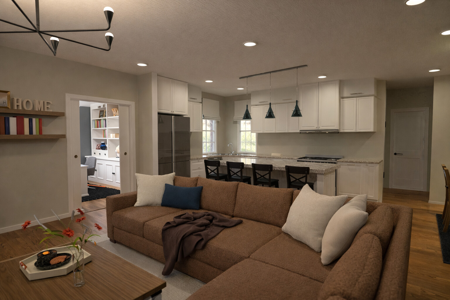 Visualization gallery - Spacious Dual-Floor House Plan — 4 Bedrooms, 236 m² (2-Car Garage)