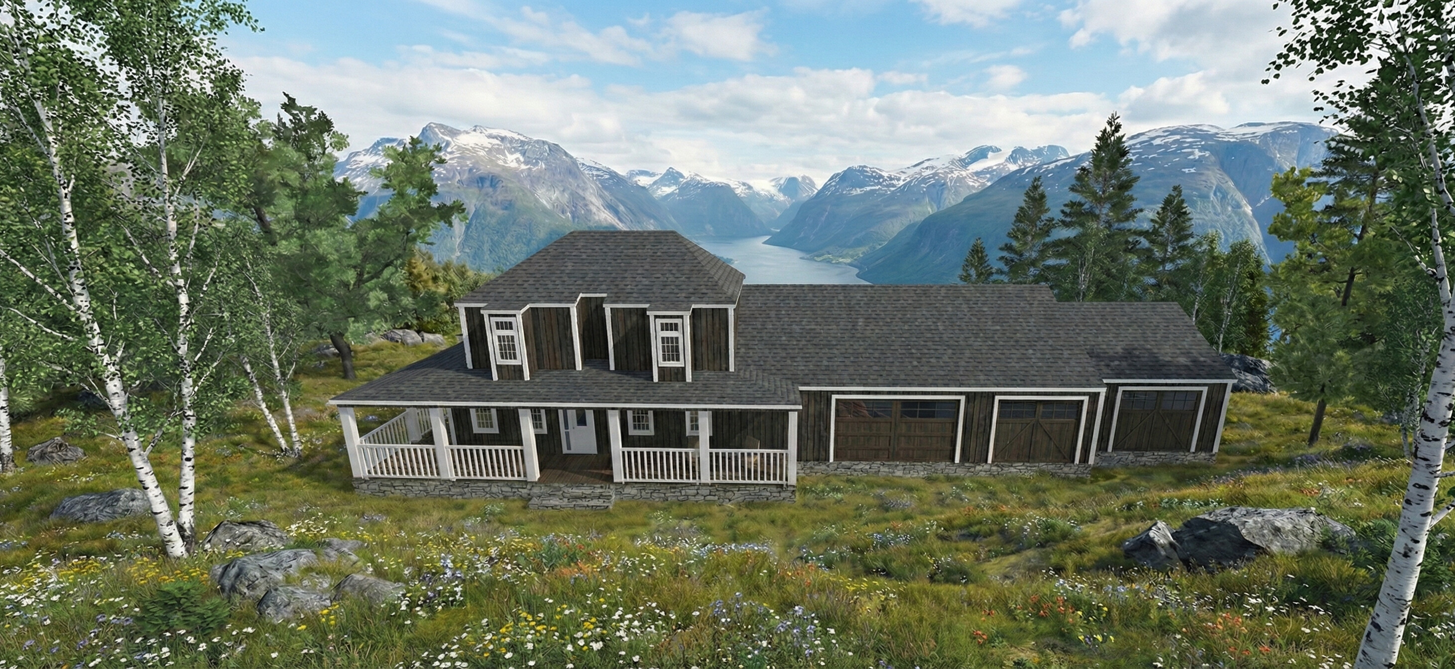 Grand Multi-Car House Plan — 4 Bedrooms, 538 m² (5,791 sq ft), Game Loft & 4-Car Garages house plan