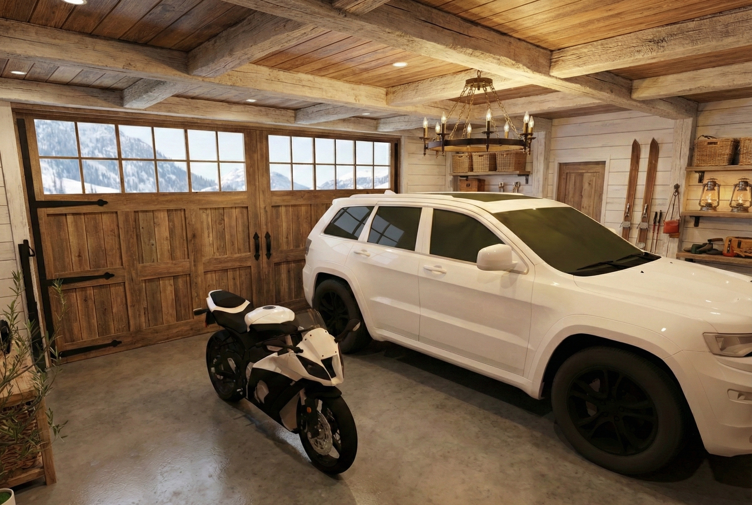 Visualization gallery - Elegant U-Shaped House Plan — 4 Beds, Courtyard Pool, 318 m² (3,423 sq ft), 1-Car Garage