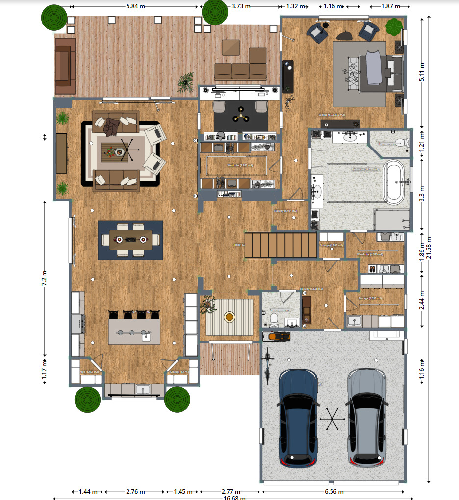 Blueprints - Spacious Dual Living House Plan — 3 Beds, 5 Baths, 2 Floors, 3897 sq ft (362 m²), 2-Car Garage