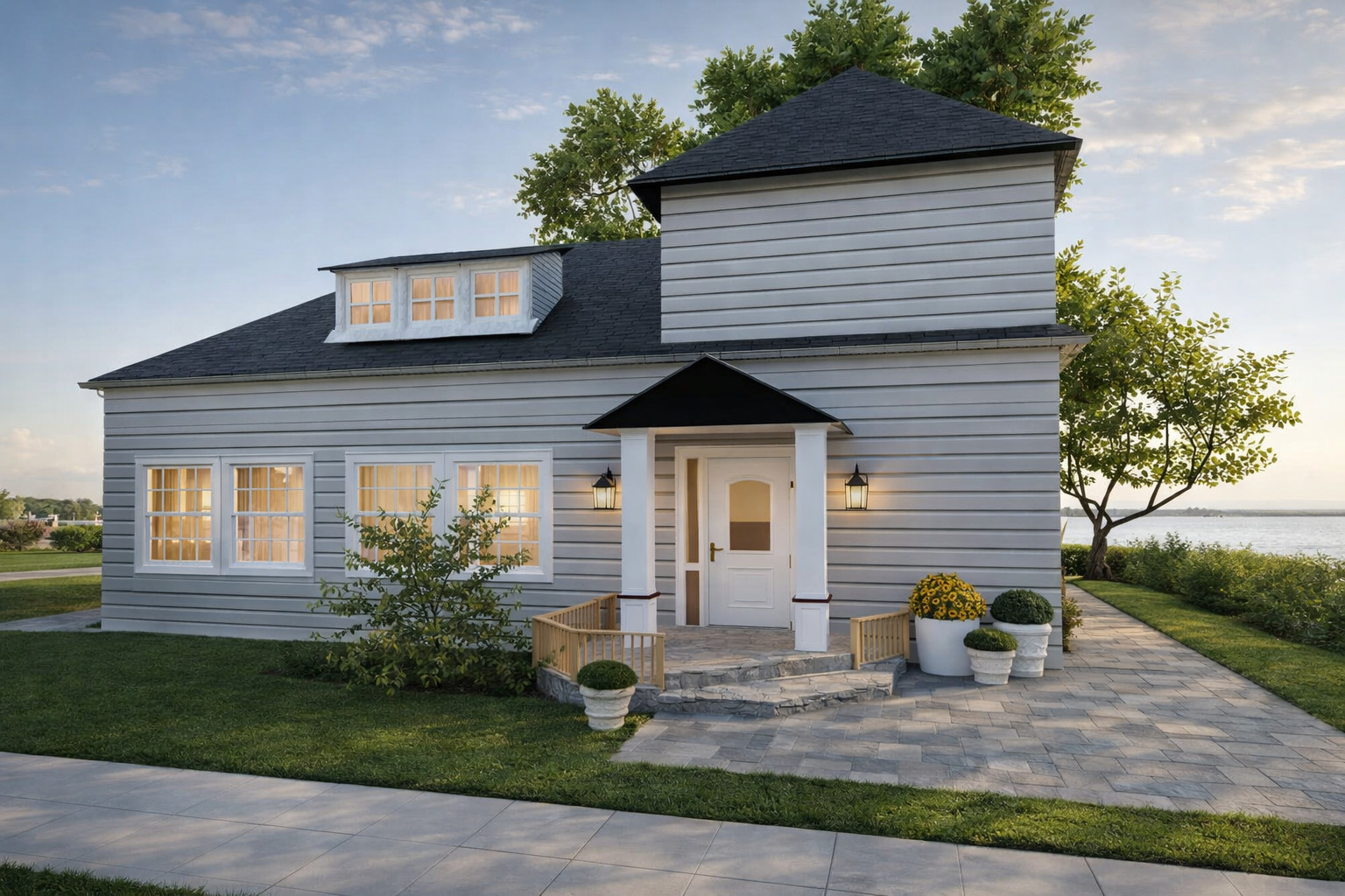 Galería de visualizaciones - Plano de casa tipo loft boho — 2 dormitorios, 1,5 baños, 1.098 sq ft (102 m²), espacios abiertos y luminosos