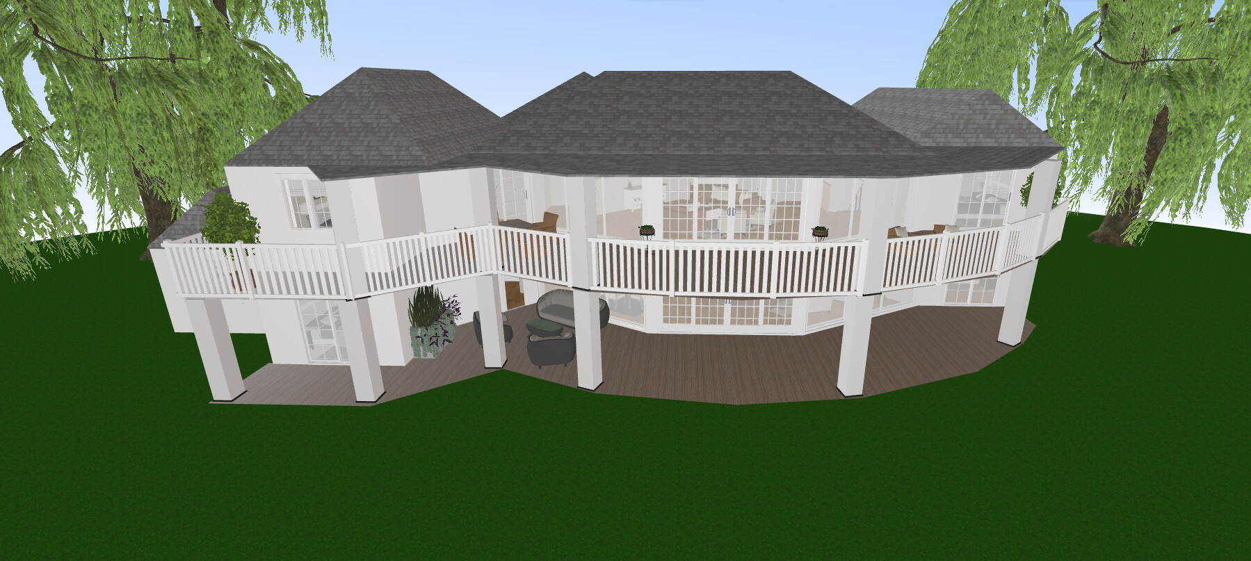 Galería de visualizaciones - Plano de casa de lujo de 6 dormitorios — 602 m² (6.488 sq ft), cine en casa y garaje para 3 autos