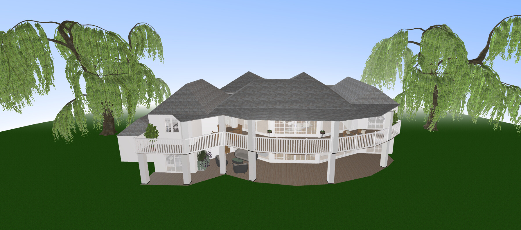 Galería de visualizaciones - Plano de casa de lujo de 6 dormitorios — 602 m² (6.488 sq ft), cine en casa y garaje para 3 autos