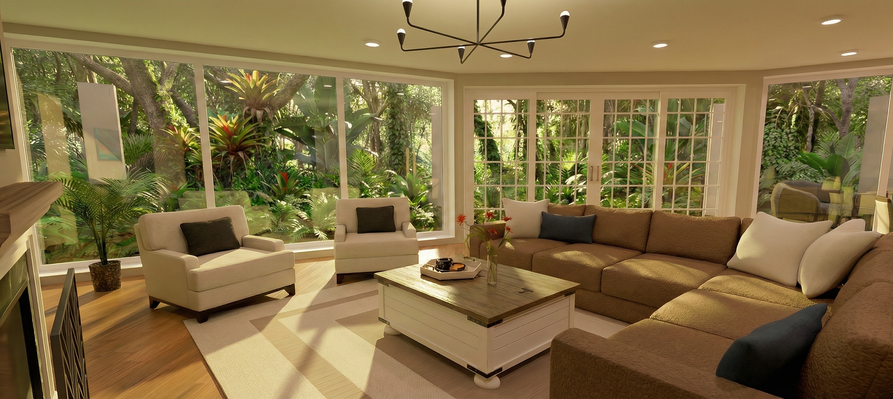 Galería de visualizaciones - Plano de casa de lujo de 6 dormitorios — 602 m² (6.488 sq ft), cine en casa y garaje para 3 autos