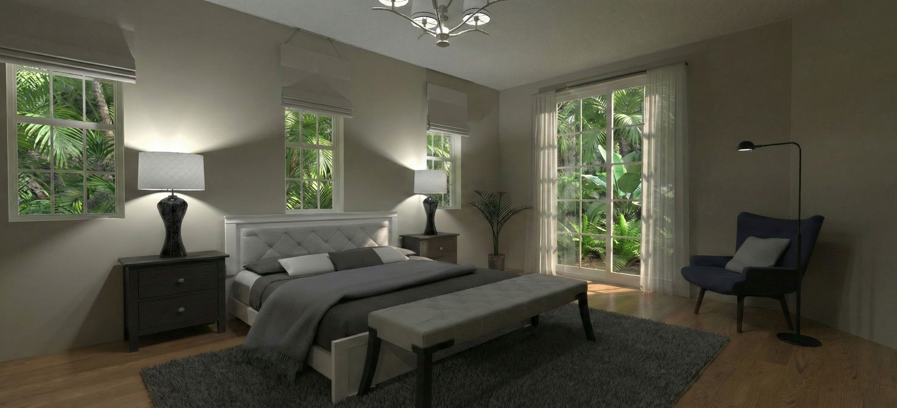 Galería de visualizaciones - Plano de casa de lujo de 6 dormitorios — 602 m² (6.488 sq ft), cine en casa y garaje para 3 autos