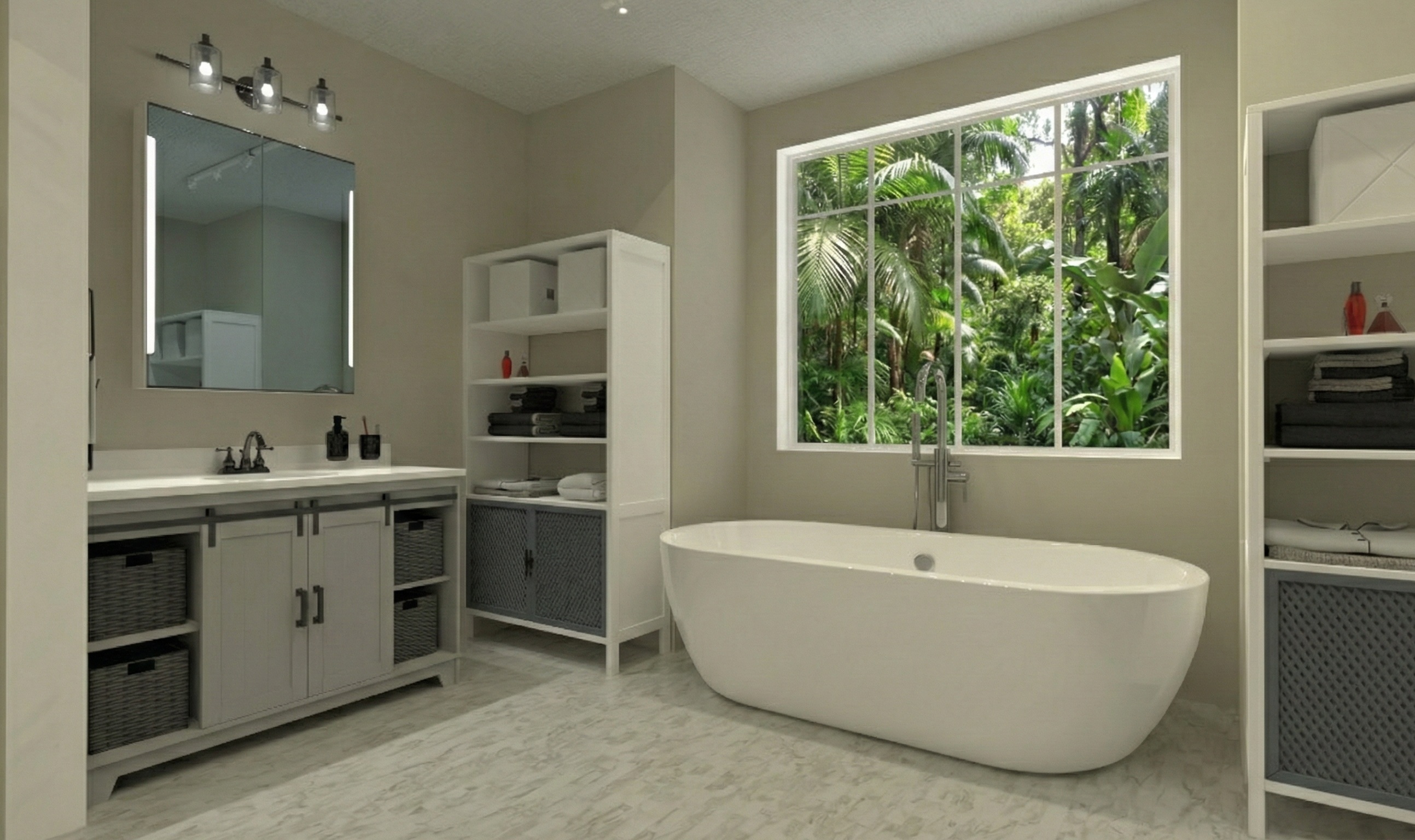 Galería de visualizaciones - Plano de casa de lujo de 6 dormitorios — 602 m² (6.488 sq ft), cine en casa y garaje para 3 autos