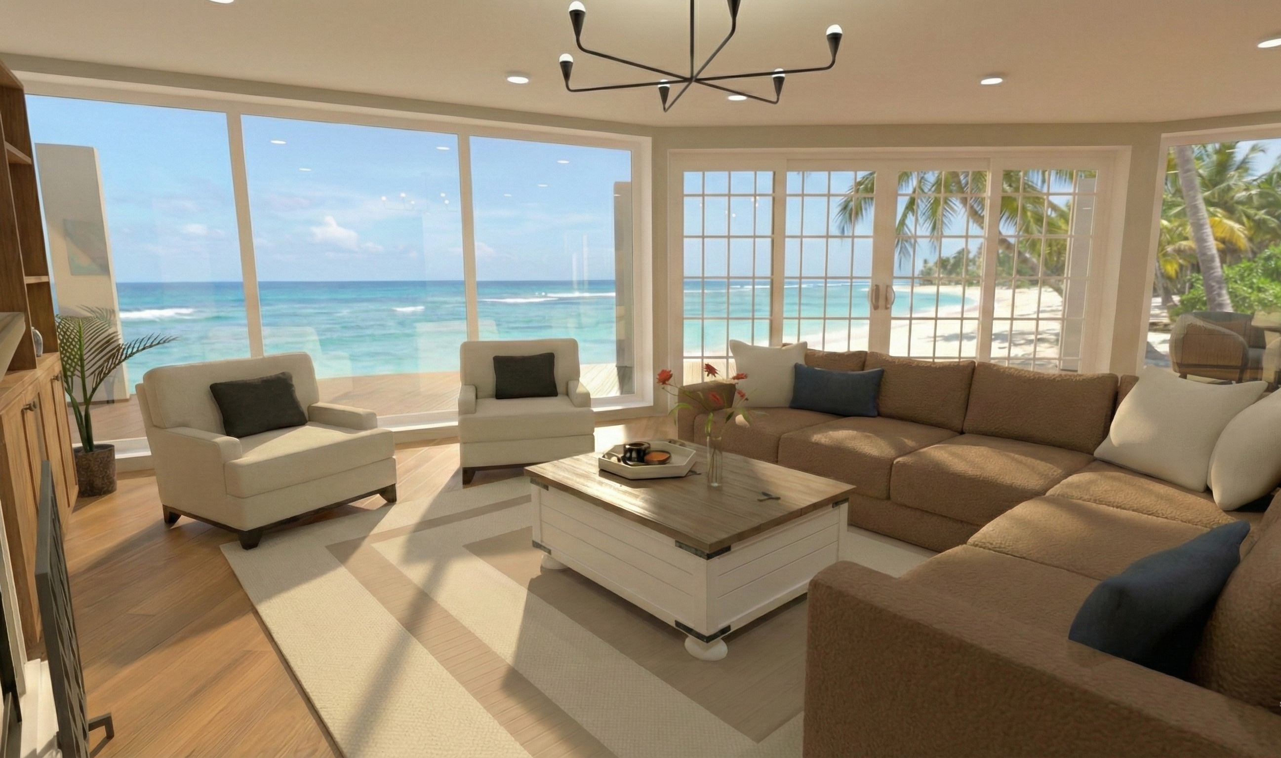 Galería de visualizaciones - Plano de casa de lujo de 6 dormitorios — 602 m² (6.488 sq ft), cine en casa y garaje para 3 autos