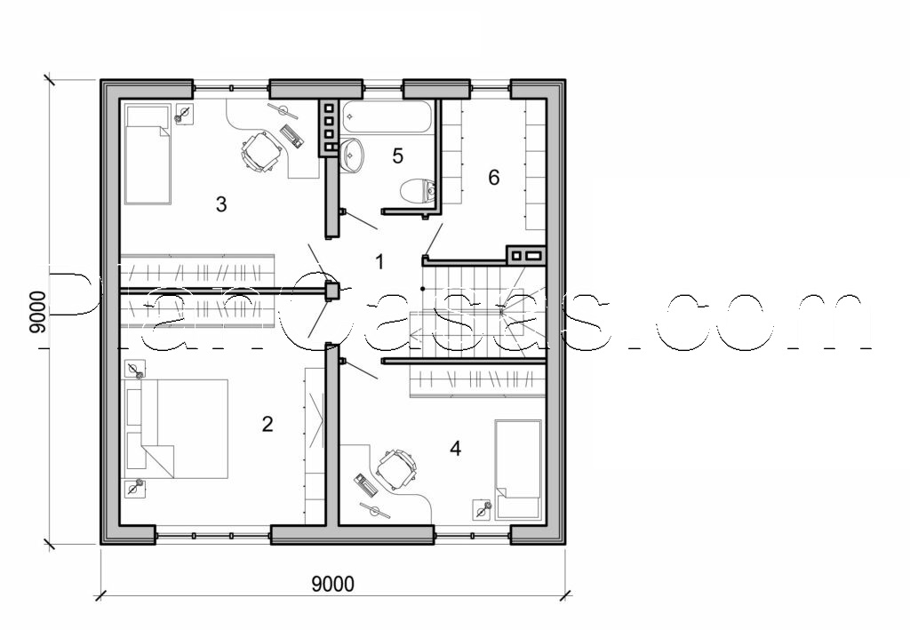 Galería de visualizaciones - Casa de 2 plantas