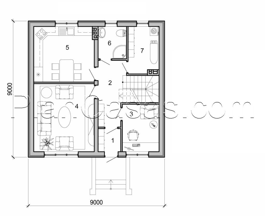 Galería de visualizaciones - Casa de 2 plantas