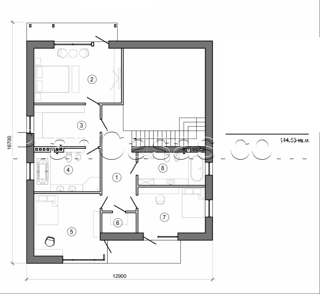 Galería de visualizaciones - Casa de campo de dos plantas