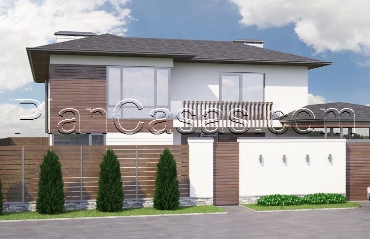 Galería de visualizaciones - Casa de campo de dos plantas