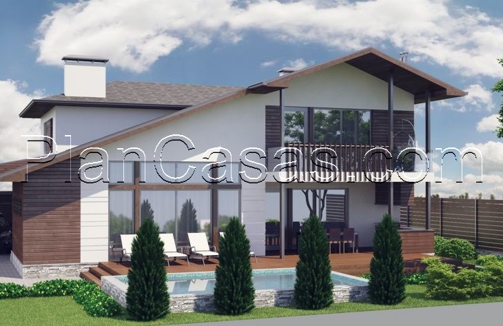 Galería de visualizaciones - Casa de campo de dos plantas