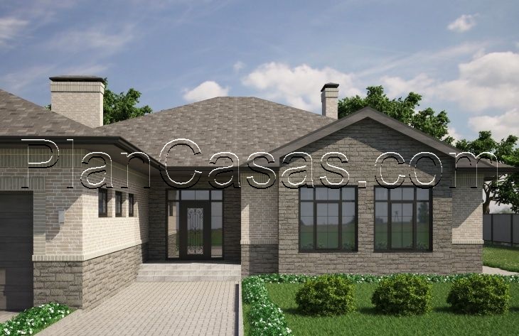 Galería de visualizaciones - Casa de una planta