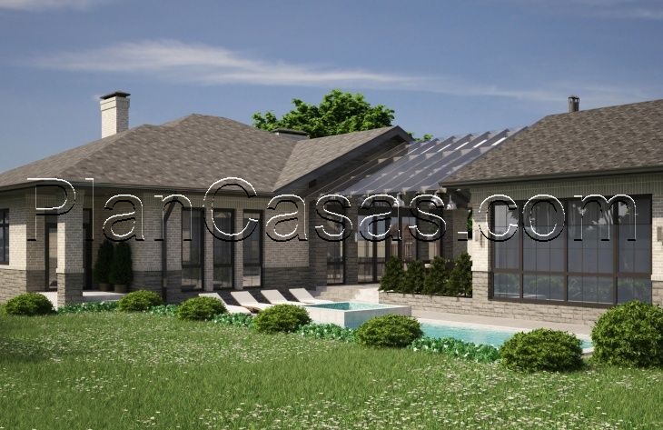 Galería de visualizaciones - Casa de una planta