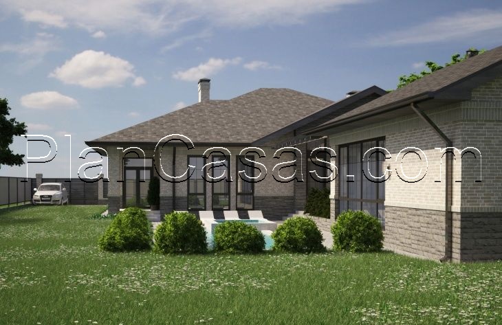 Galería de visualizaciones - Casa de una planta