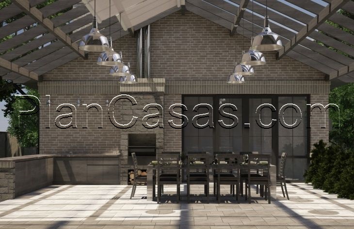 Galería de visualizaciones - Casa de una planta