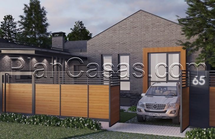 Galería de visualizaciones - Casa de una planta