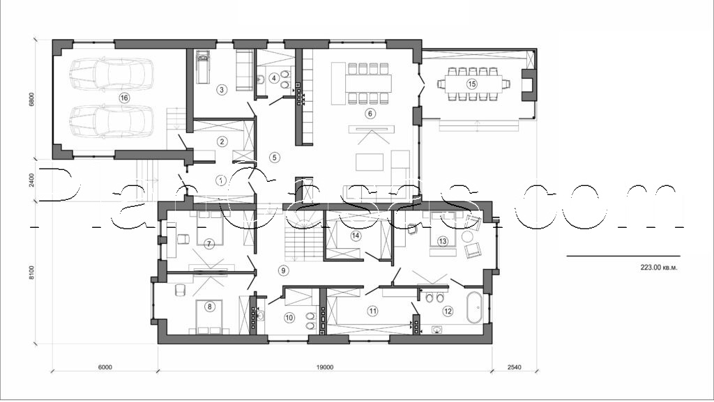 Galería de visualizaciones - Casa de una planta