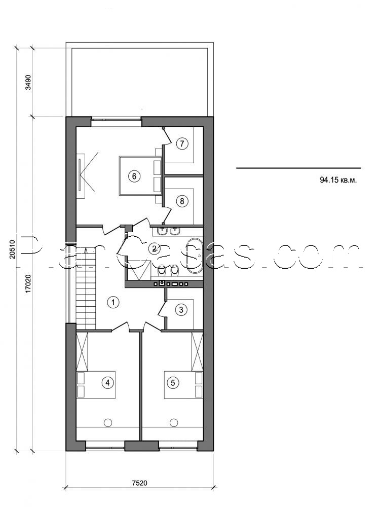 Galería de visualizaciones - Casa de dos plantas