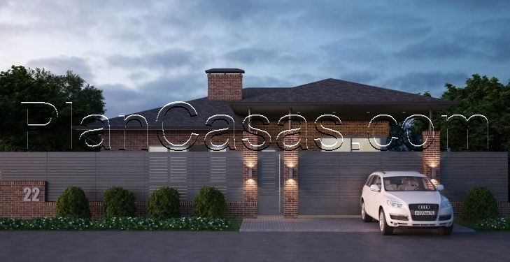 Galería de visualizaciones - Casa de campo de una planta