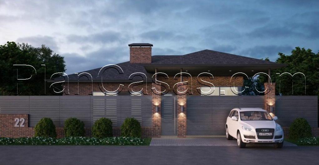 Galería de visualizaciones - Casa de campo de una planta