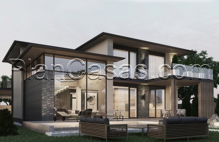 Two storey mansion house plan