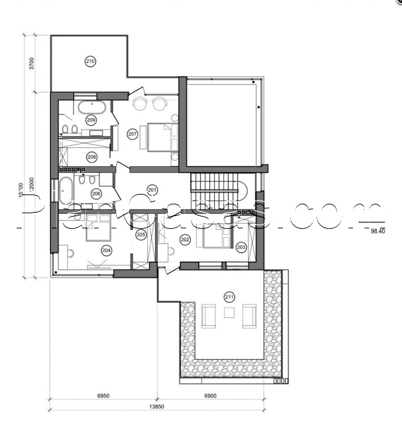 Galería de visualizaciones - Mansión de dos plantas