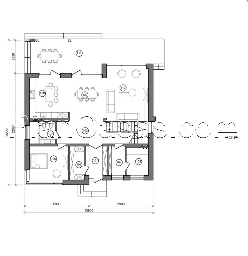 Galería de visualizaciones - Mansión de dos plantas