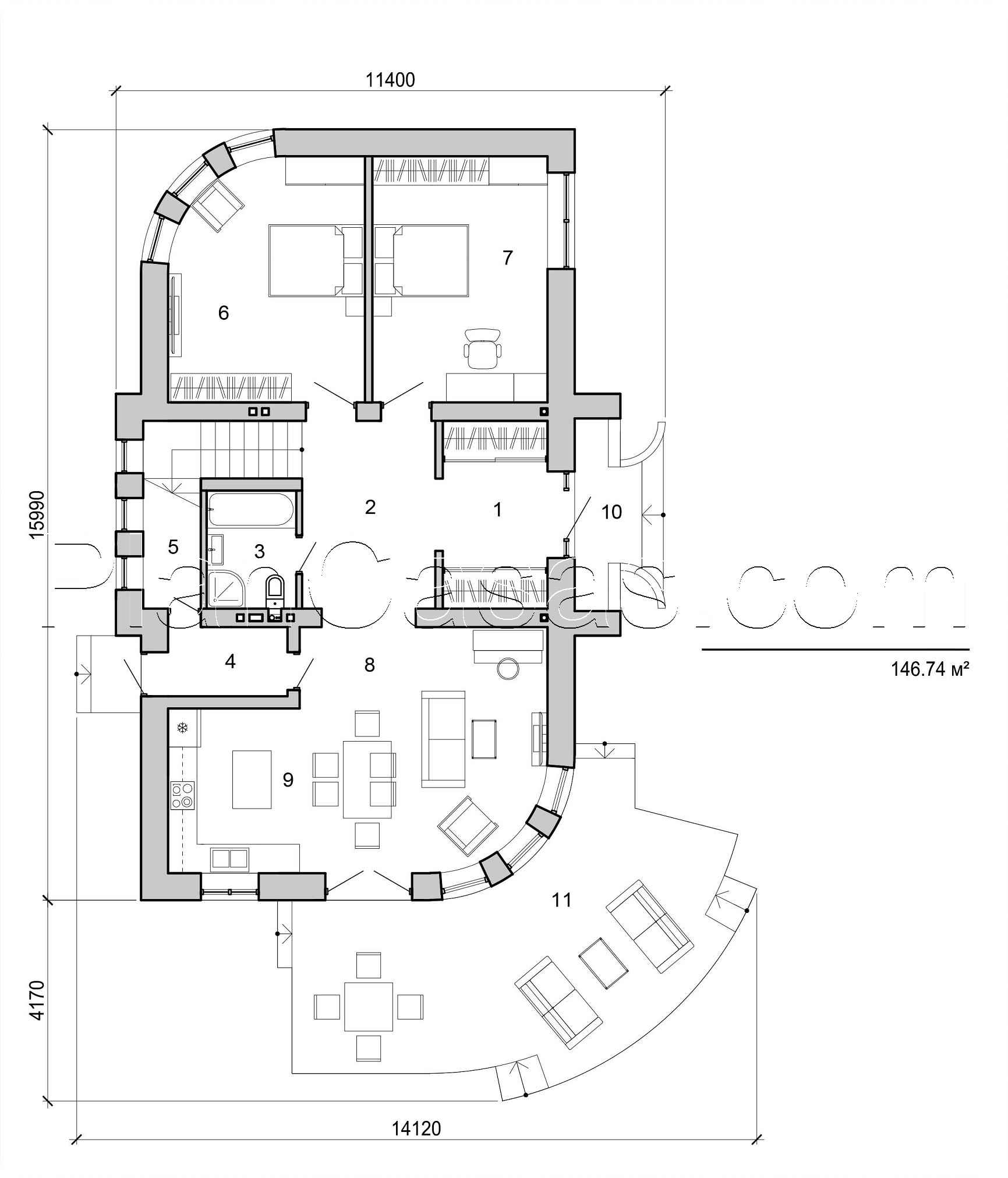 Galería de visualizaciones - Mansión de dos plantas