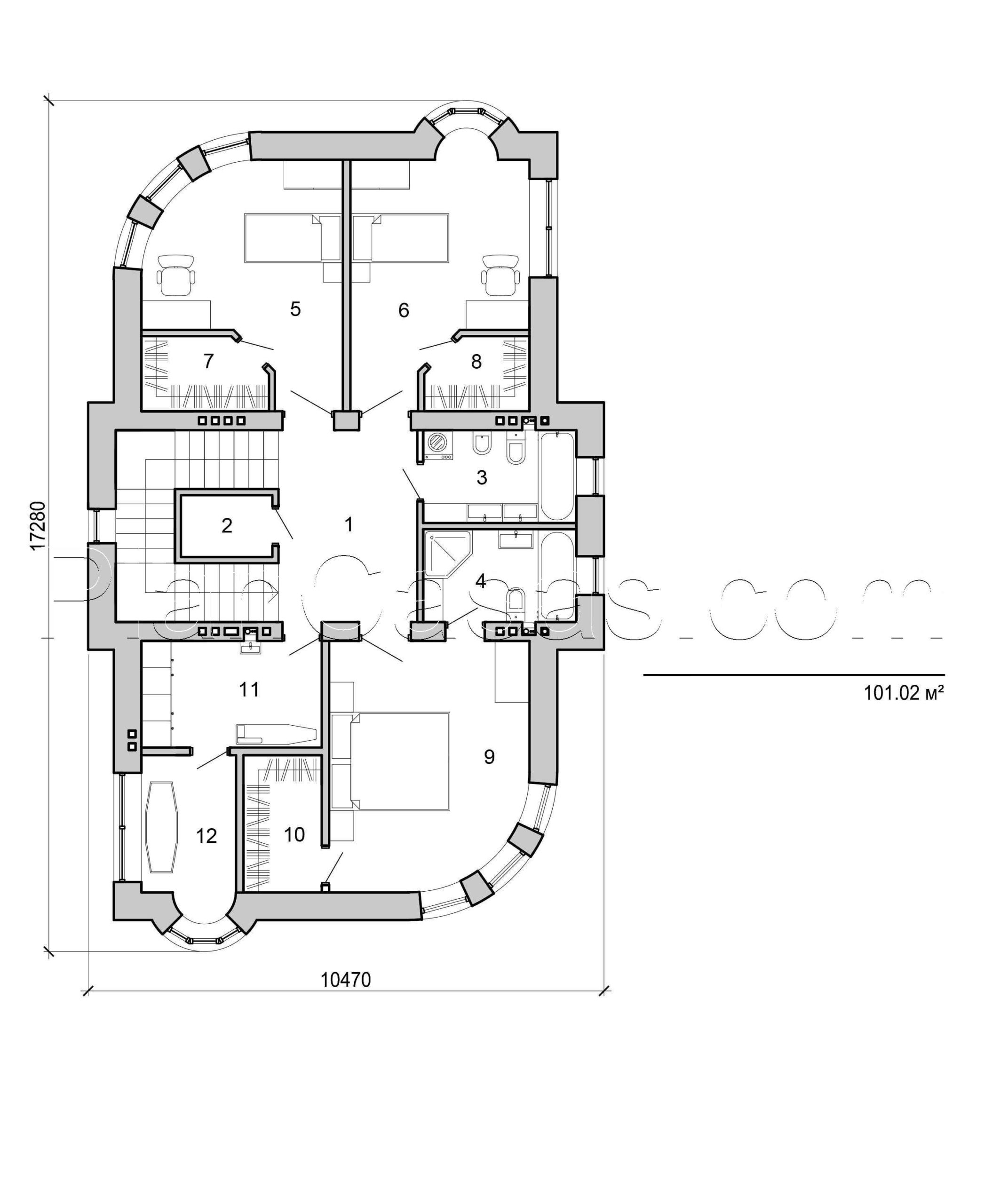 Galería de visualizaciones - Mansión de dos plantas