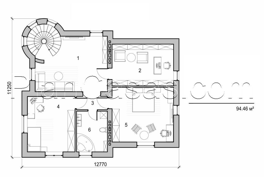 Galería de visualizaciones - Casa de campo de dos plantas