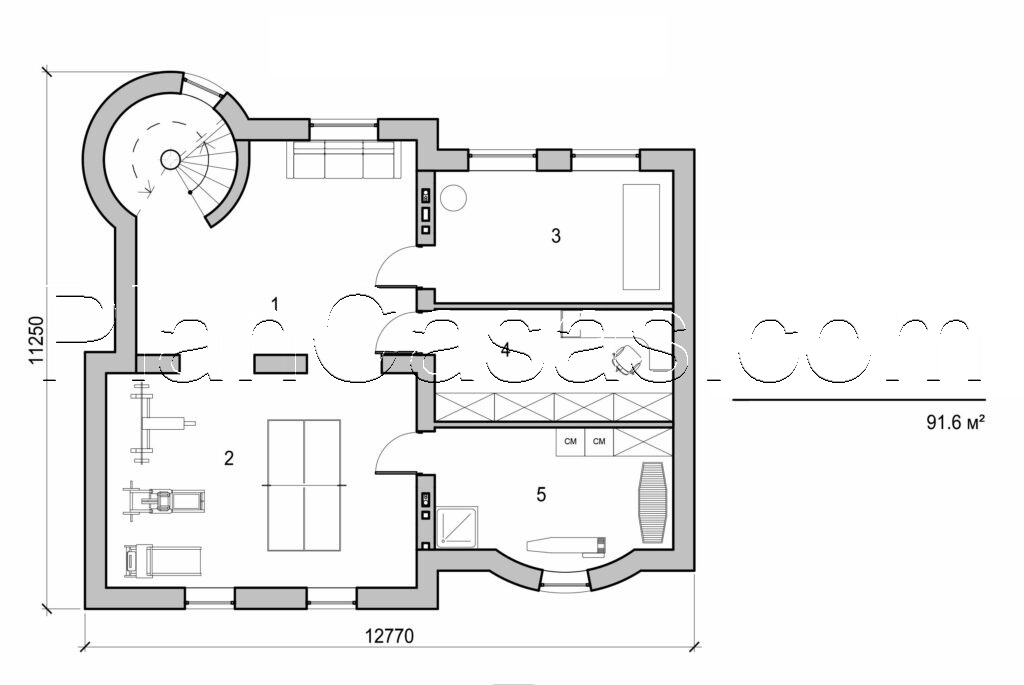 Galería de visualizaciones - Casa de campo de dos plantas