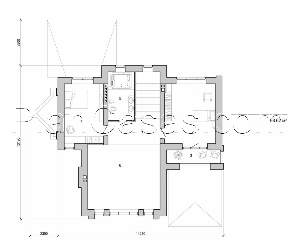 Galería de visualizaciones - Casa de campo de dos plantas