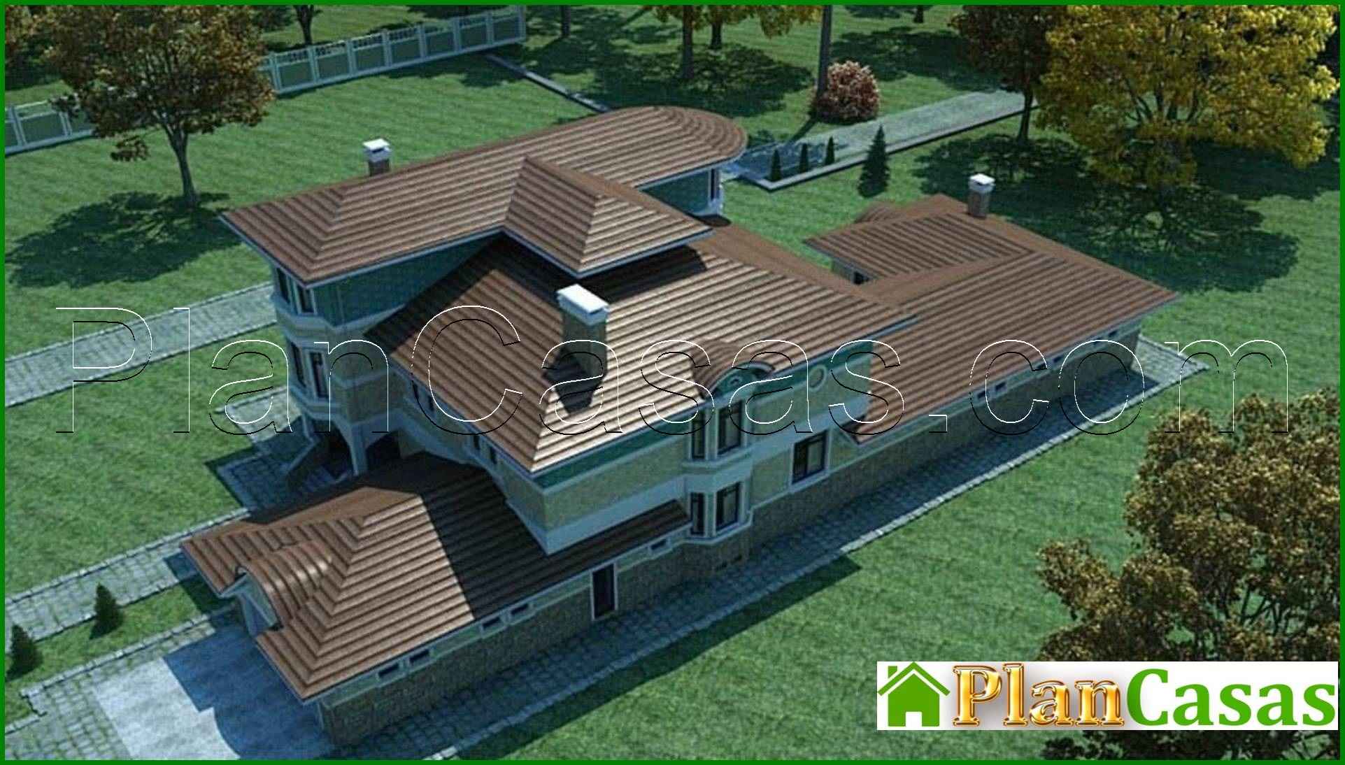 Visualization gallery - The project of a large two-story house with a pool and a garage for 2 cars