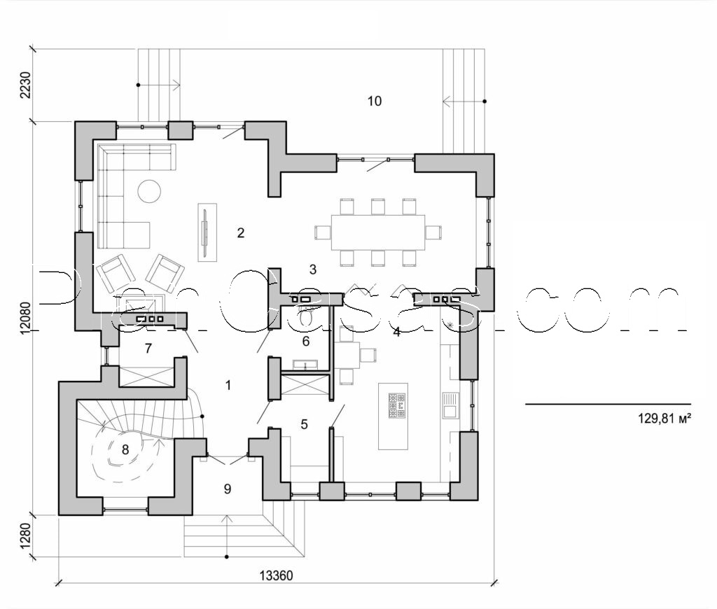 Visualization gallery - Two storey country house