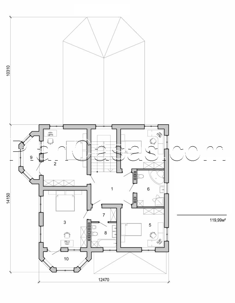 Galería de visualizaciones - Casa de dos plantas