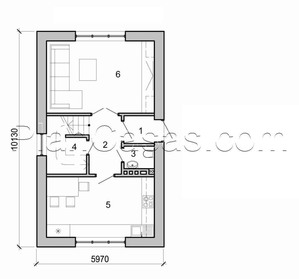 Galería de visualizaciones - Casa pequeña de 2 plantas