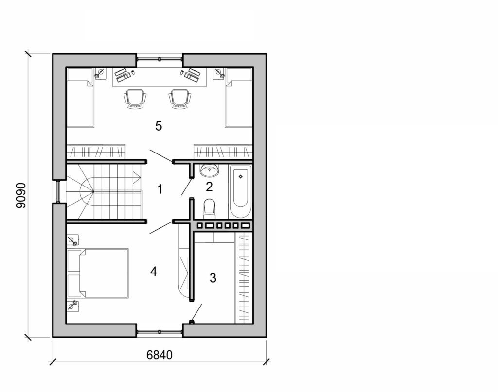 Galería de visualizaciones - Casa sencilla de 2 plantas