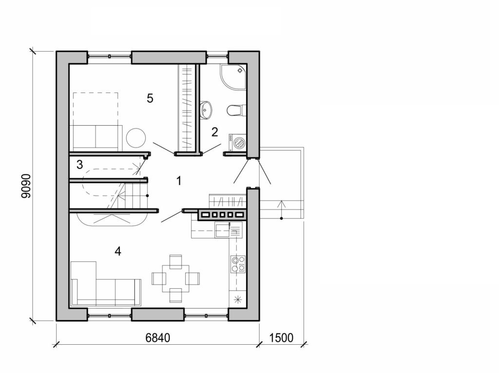Galería de visualizaciones - Casa sencilla de 2 plantas