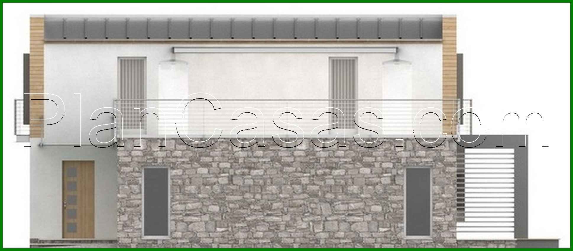 Galería de visualizaciones - Proyecto de una casa moderna con terraza sobre el garaje