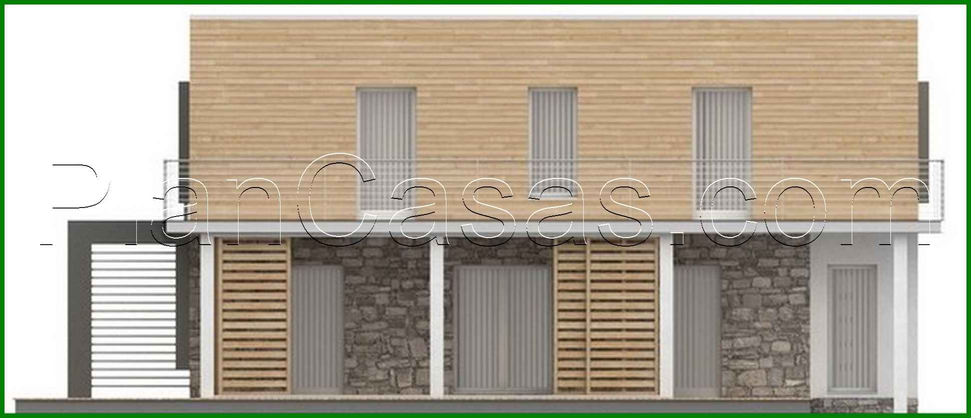 Galería de visualizaciones - Proyecto de una casa moderna con terraza sobre el garaje