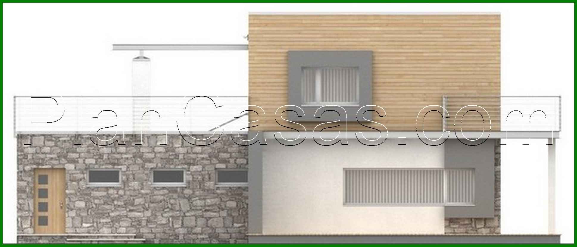 Galería de visualizaciones - Proyecto de una casa moderna con terraza sobre el garaje