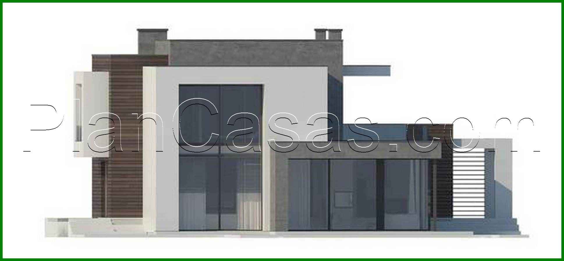 Visualization gallery - Two-story flat-roof mansion