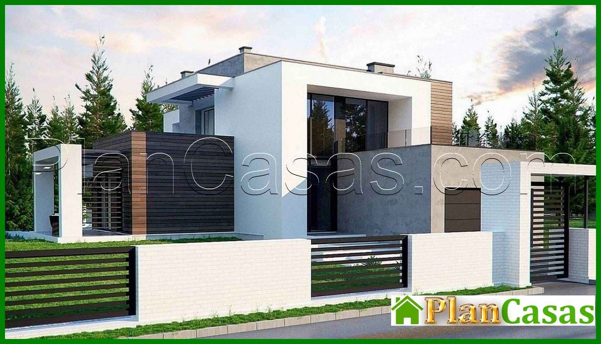 Visualization gallery - Two-story flat-roof mansion