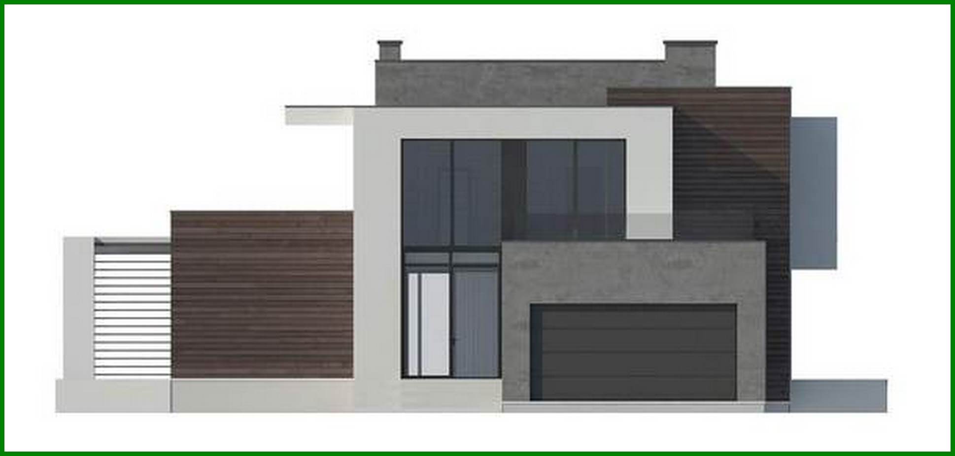 Visualization gallery - Two-story flat-roof mansion