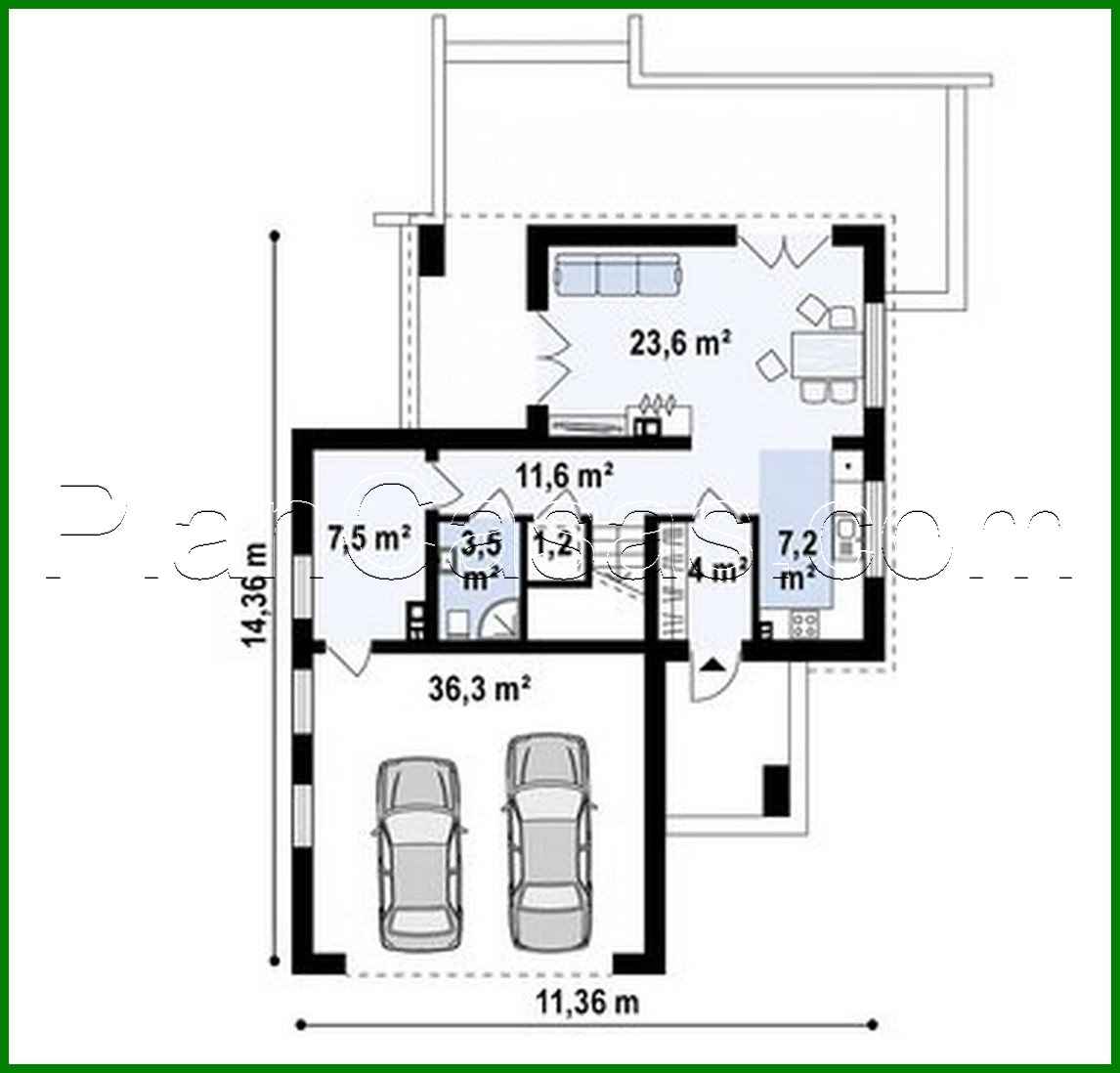 Visualization gallery - Modern compact two-story mansion of 150 m2
