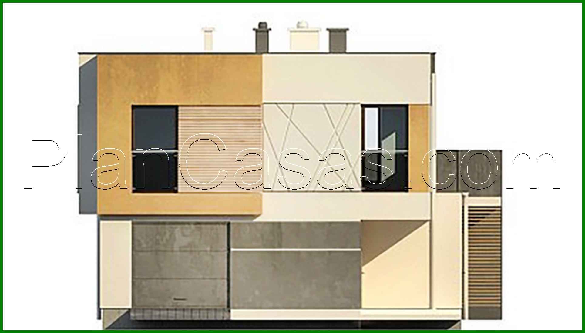 Galería de visualizaciones - Mansion de campo ultramoderna con techo plano