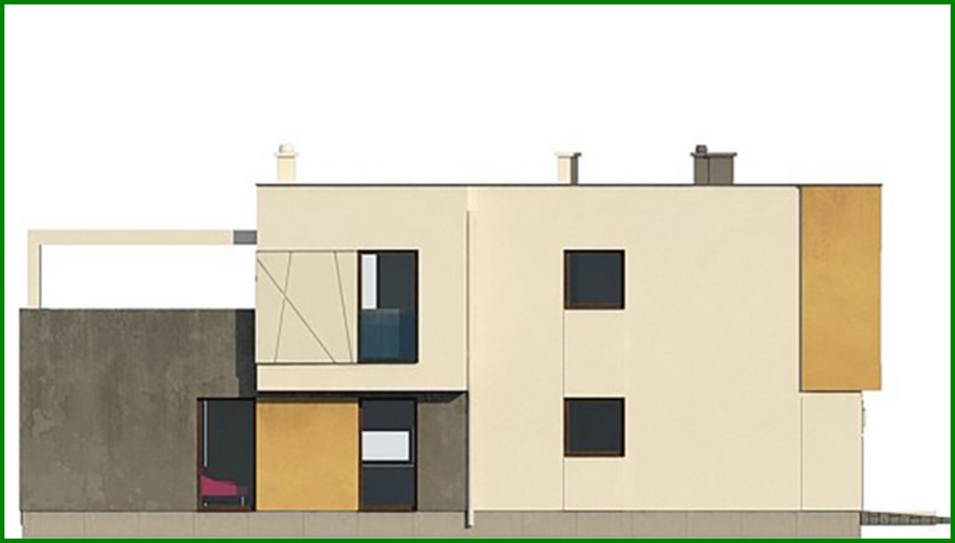 Galería de visualizaciones - Mansion de campo ultramoderna con techo plano