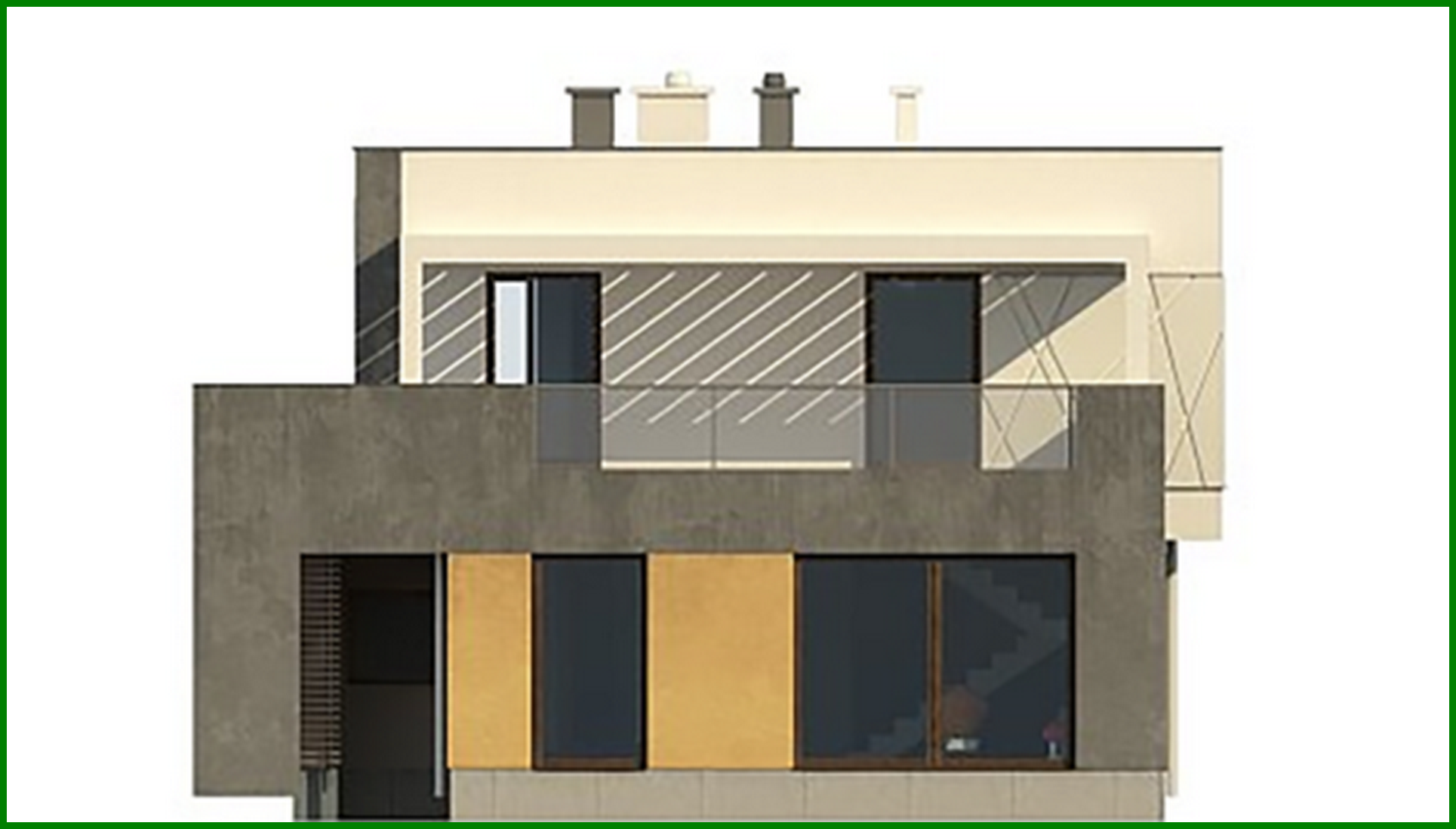 Galería de visualizaciones - Mansion de campo ultramoderna con techo plano