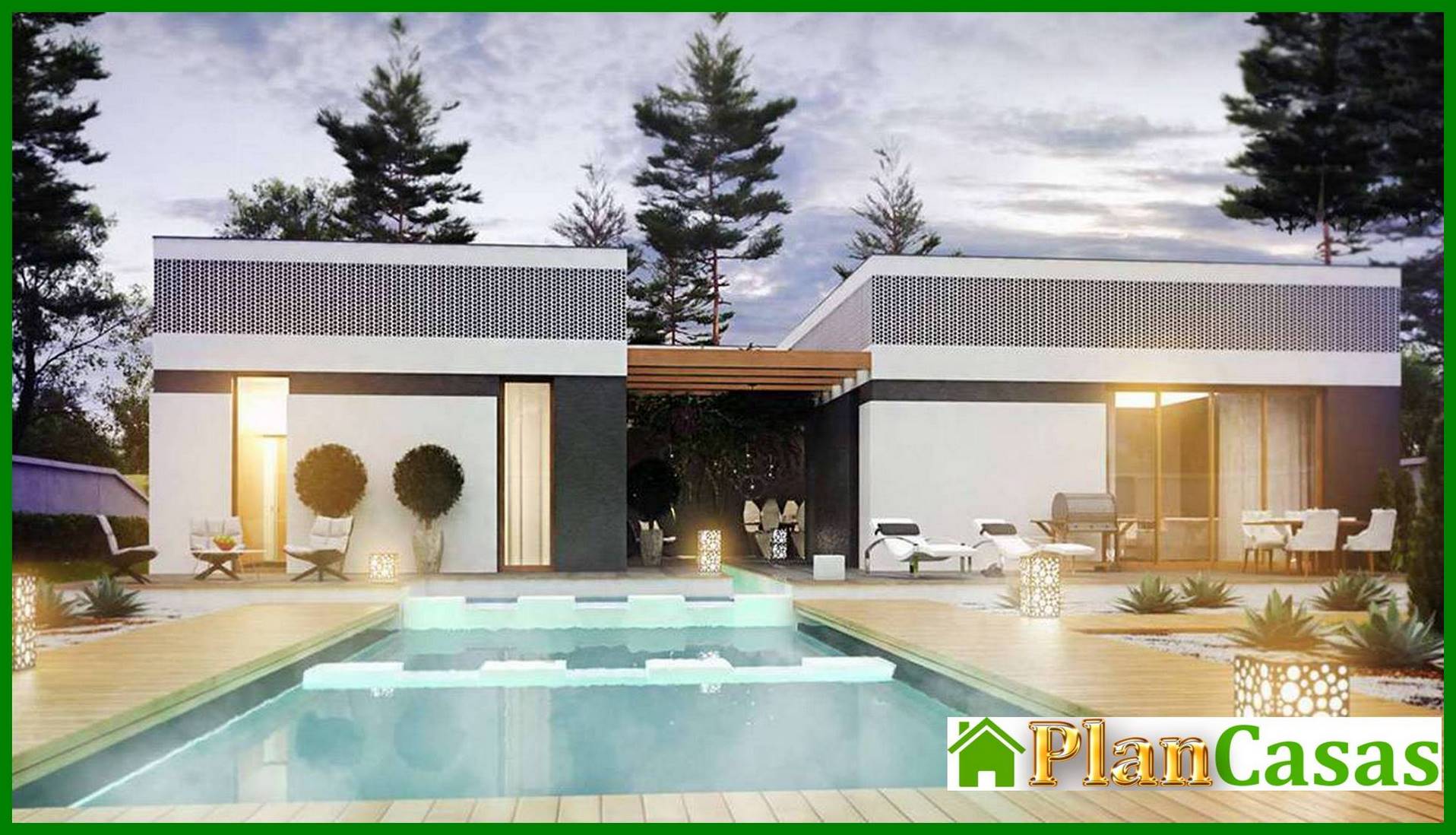 Visualization gallery - Modern house with a comfortable patio